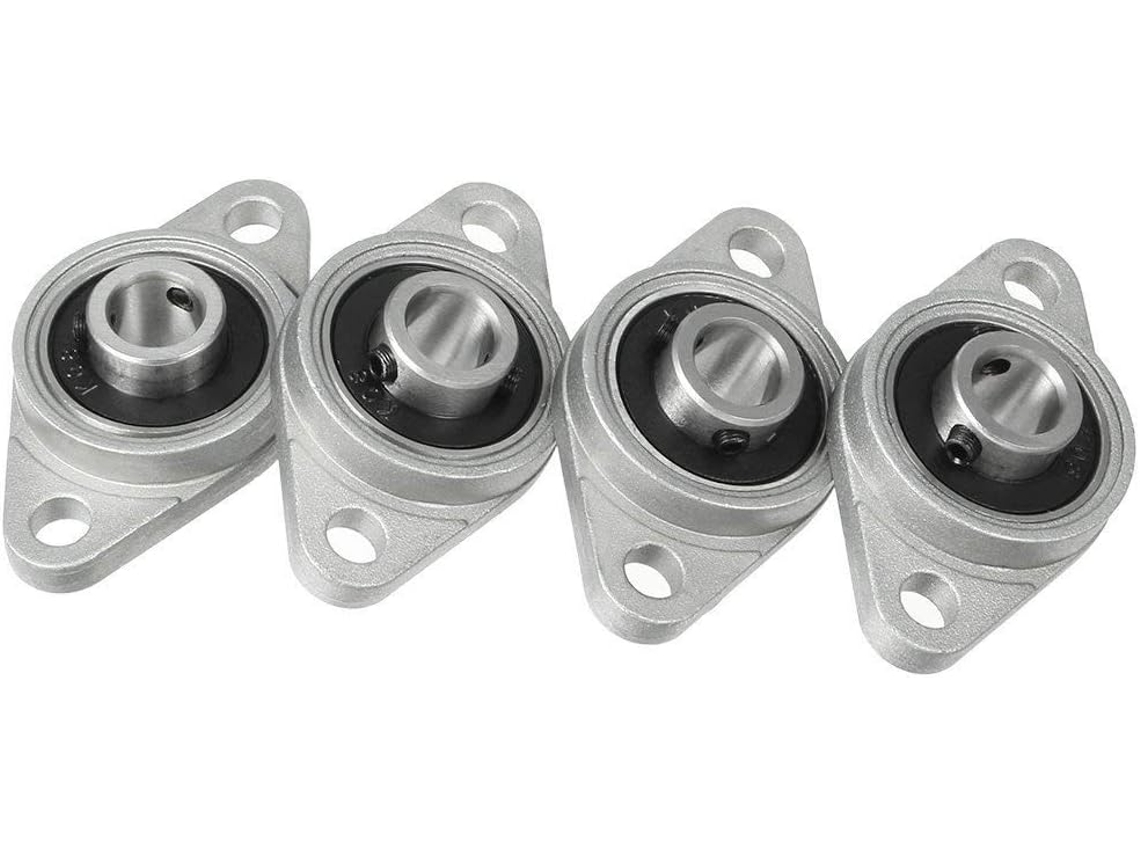 RNEMITERY Rodamiento autoalineable de aluminio duradero, plateado, 42 x 32 x 14 mm, baja fricción para industrias mecánicas y sistemas transportadores.