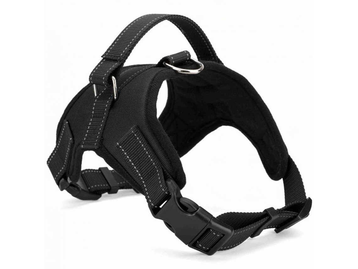 Arnés Perros Mediano/grande, Talla L, Negro, Ajustable, Acolchado Suave, Con Asa