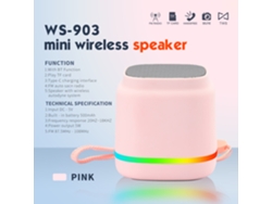 Coluna Bluetooth Eifson Mini Altavoz De Audio Ws-903 (rosa)