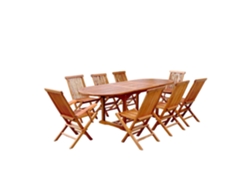 Conjunto de Comida CONCEPT U Lubok Oleada 8 Personas: Mesa Oval + 6 Sillas + 2 Poltronas