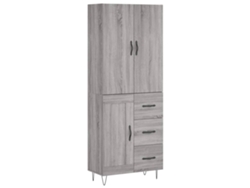 Maison Exclusive - Aparador Alto Madera Contrachapada Gris Sonoma 69,5x34x180 Cm