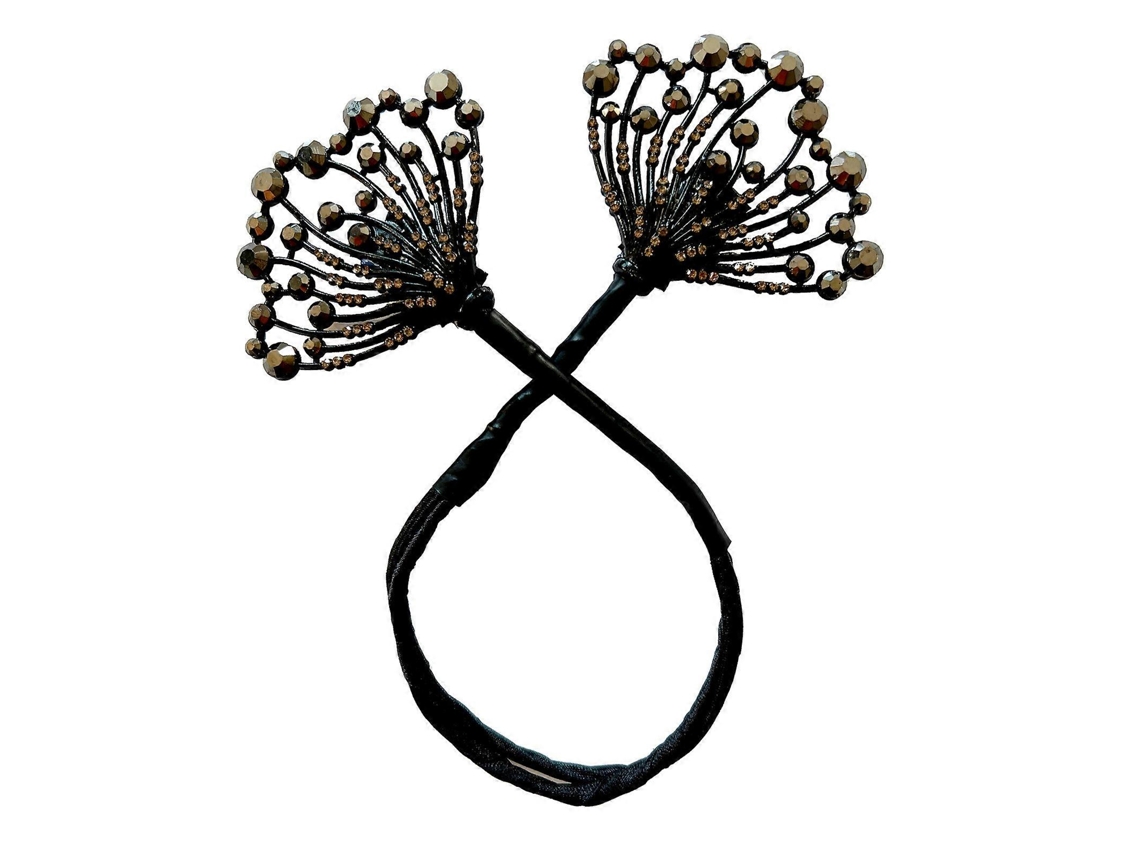 Rizador de pelo elegante y fácil de usar, rizador de moño de cristal, accesorios para el cabello estilo moño francés_c24070206 Rosewell