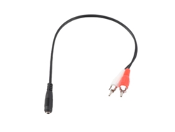 Cable De Audio De 0,25 M, Conector Hembra De 3,5 Mm A 2 Conectores Rca Macho, Adaptador En Y Estéreo Para Amplificador De Auriculares Hdtv