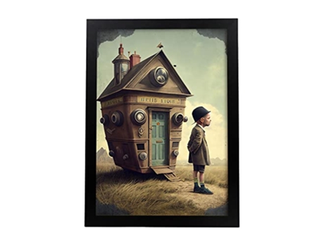 NACNIC Poster Oficina Móvil En Estilo Surrealismo Cinematográfico Ilustraciones Y Grabados De Historieta Abstracta Y Artística A3