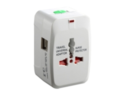 Adaptador De Viaje Universal De 1500 W Con 2 Puertos Usb, Seguro Para Niños, Enchufe Internacional De 100-250 V.
