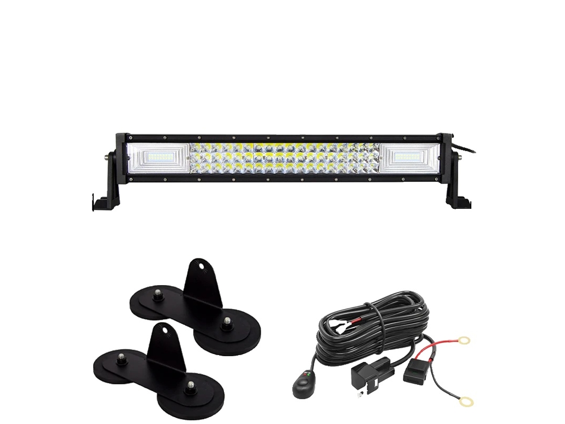 Barra de luz LED, tecnología 7D, soporte magnético, 270 W, cable OEM de 22 pulgadas