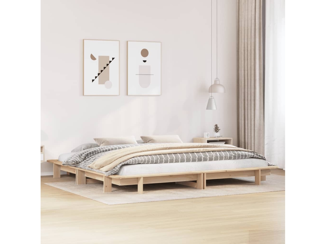 Cama De Matrimonio Matrimonial Adultos Estructura Lovely Home Marrón (180x200)
