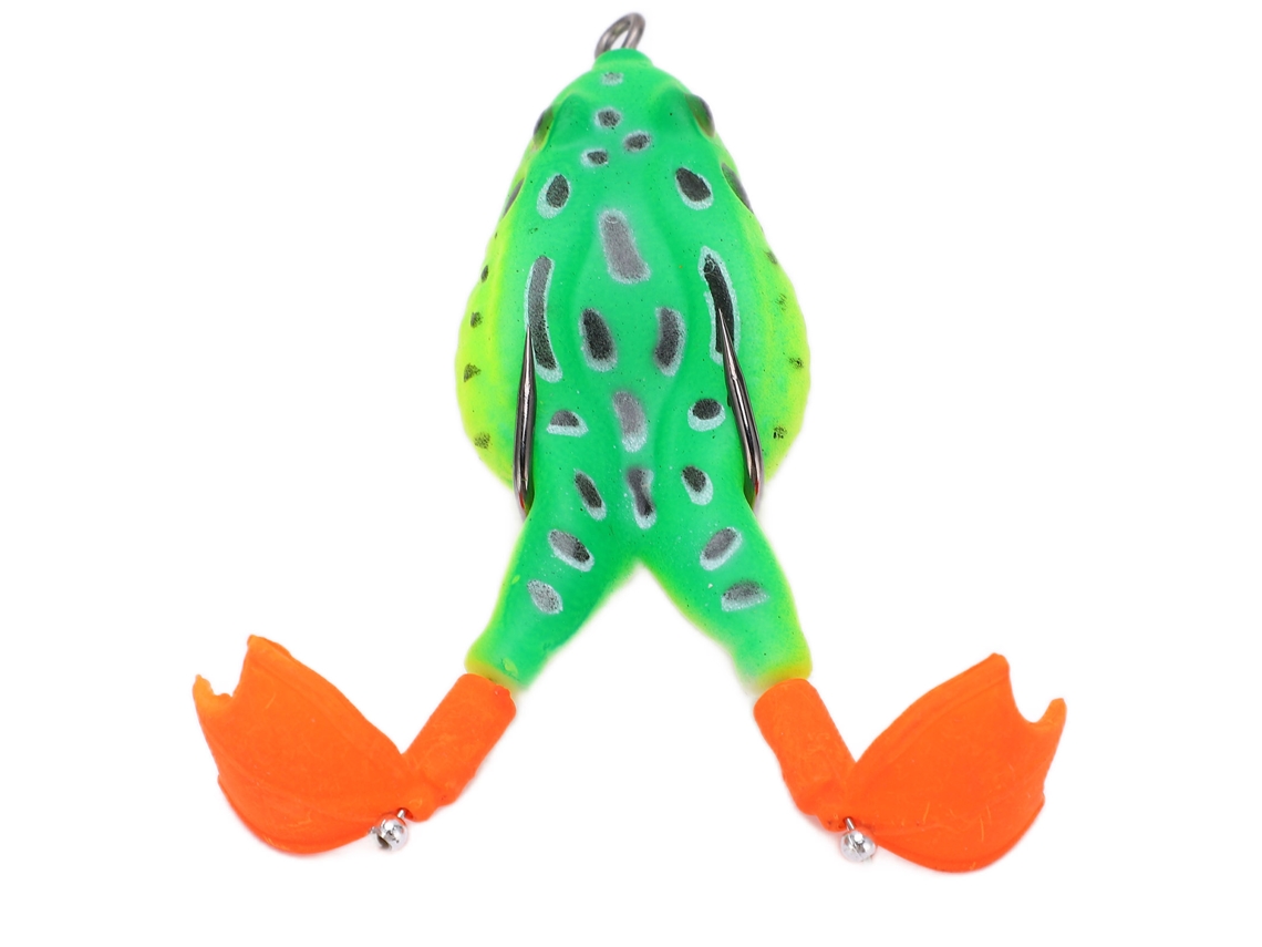 Señuelo flotante Thunder Frog Baits con doble hélice para la pesca de lubina, cabeza de serpiente y salmón.