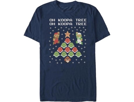 Camiseta ROCKINSTONE Oh Koopa Tree Super Mario Bros. Camiseta navideña (M)