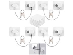 Cerraduras De Seguridad Para Niños Para Ventanas Y Refrigeradores Con 8 Llaves, 4 Unidades, Fácil Instalación, Aplicación Versátil.