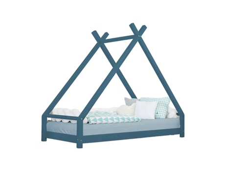 Cama tipi infantil TAHUKA 120 x 190 verde petróleo BENLEMI