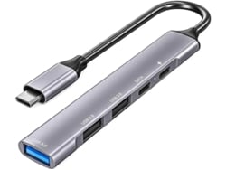 Hub USB C multifuncional compatible con múltiples dispositivos con transmisión de datos y carga Conector multifuncional compacto y Yizhood