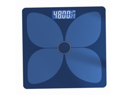 Báscula de baño digital inteligente Yuysan compatible con conexión Bluetooth con aplicación móvil y carga USB azul (c)