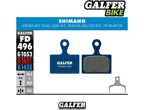 Pastillas de Freno GALFER Standard Shimano Ultegra Disc Road, Dura Ace, Br-Rs305, Rs405, R
