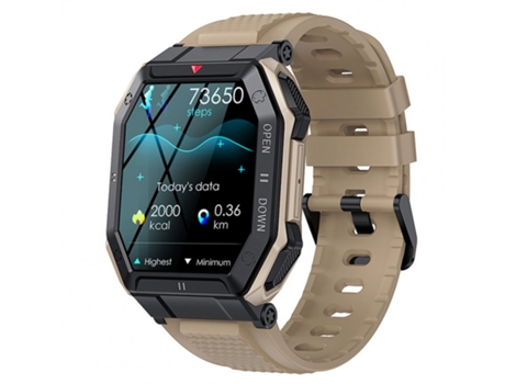 Smartwatch K55 Macho 1.85 Pulgadas Pantalla Llamada Bluetooth 350Mah Batería Ip68 Impermeable Caqui