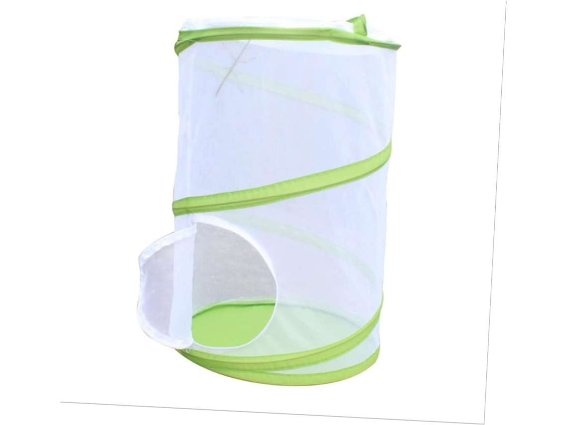 Jaula Portátil Para Insectos Para Niños Y Niñas, Verde Y Blanca, Red Protectora