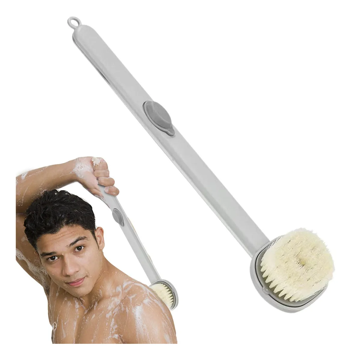 Cepillo de baño de mango largo para ducha y baño Scrubbervayotoy