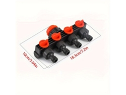 Conector de manguera de jardín de 4 orificios Pickifypunnyb Slo Slowmoose