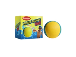 Pelota saltarina azul y amarilla para agua