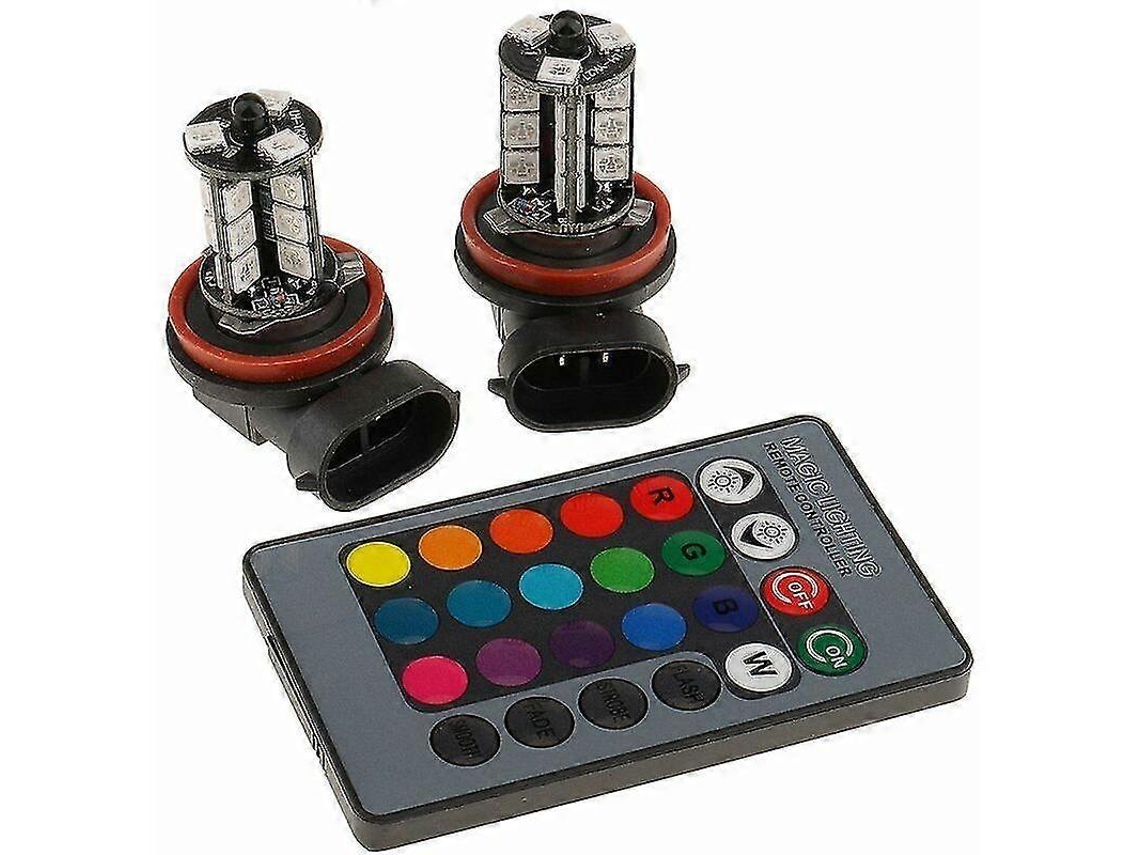 Juego de 2 faros antiniebla RGB H8/H11 con mando a distancia.