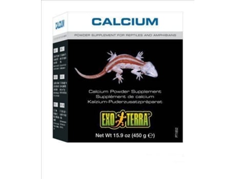 Complemento Alimenticio de Reptiles EXO TERRA Polvo de Calcio Para Reptiles (90g)