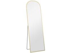Espejo De Cuerpo Entero De Pie, 50 X 1,5 X 161,5 Cm, Color Oro Moderno.