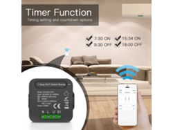 Módulo De Interruptor Wifi Inteligente Tuya, Control Por Voz Mediante La Aplicación Alexa, Función Para Compartir, Temporizador, 1 Interruptor