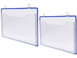 Juego de 2 organizadores de pared transparentes con bolsillos para archivos, multiusos, para oficina, Gokoco
