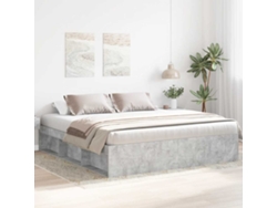 Estructura De Cama Gris Hormigón 180x200 Cm