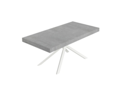 Mesa extensible Niket 180/284x90 cm, patas de hormigón blanco, Itamoby