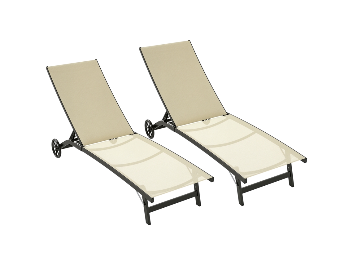 Juego 2 Tinas Aluminio, Dosel, 150kg, 66x165x102cm, Caqui