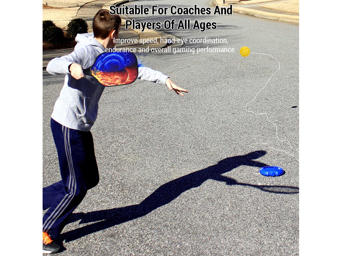 2026rebe - Treinador portátil de pickleball para todos os níveis de habilidade, ideal para jogar Sozinho com rebote.