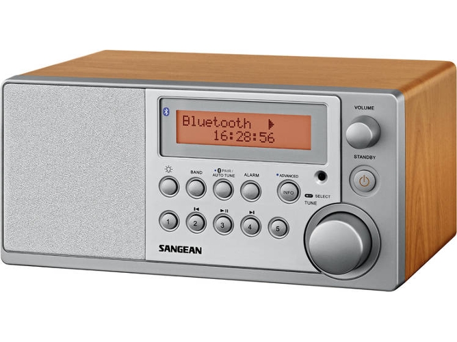 Radio Portátil SANGEAN DDR-31BT Nogal (Digital - DAB+ / FM - Bluetooth)