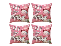 Fundas de cojines navideños con temática de Papá Noel y Muñeco de Nieve TRUYUETY