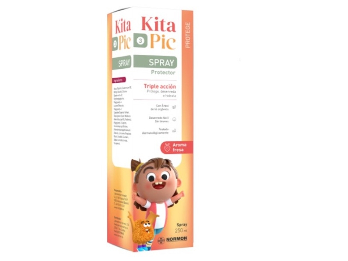 Kitapic Spray Protector Anti Piojos Con Aroma De Fresa 250 Ml Normon