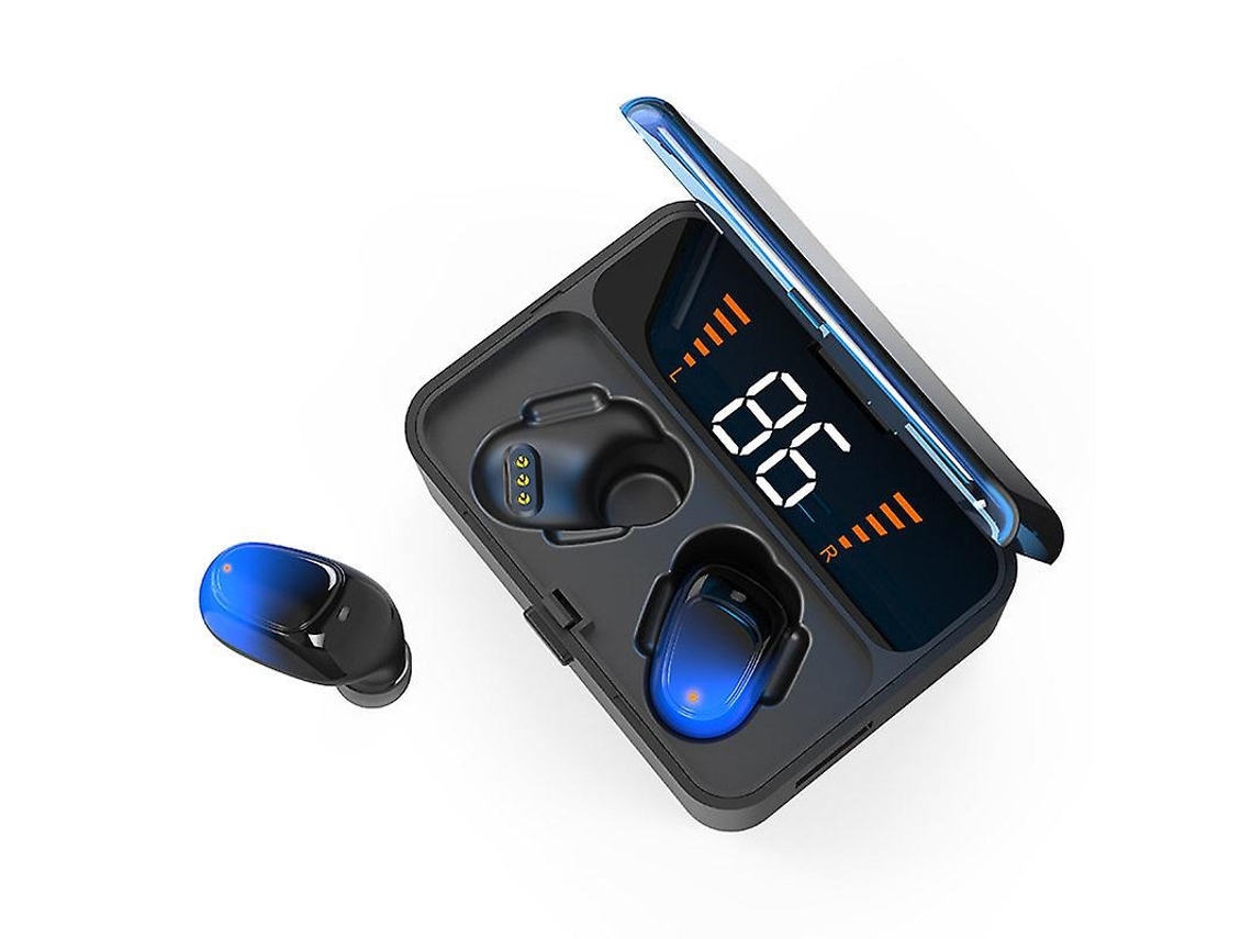 YEMAESRE Tws Auriculares Water Touch Pantalla Digital Bluetooth Tela Azul
