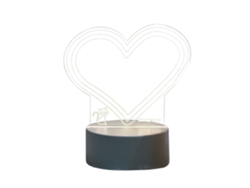 Luz Noturna 3D Do Quadro De Mensagens - Base Branca Usb Monocromática - Modelo De Luz Quente - Amor JEIIBRZUI