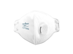 Mascarilla Plegada Plana Con Válvula Ffp3 - Hantavirus Blanco / 240 Uns