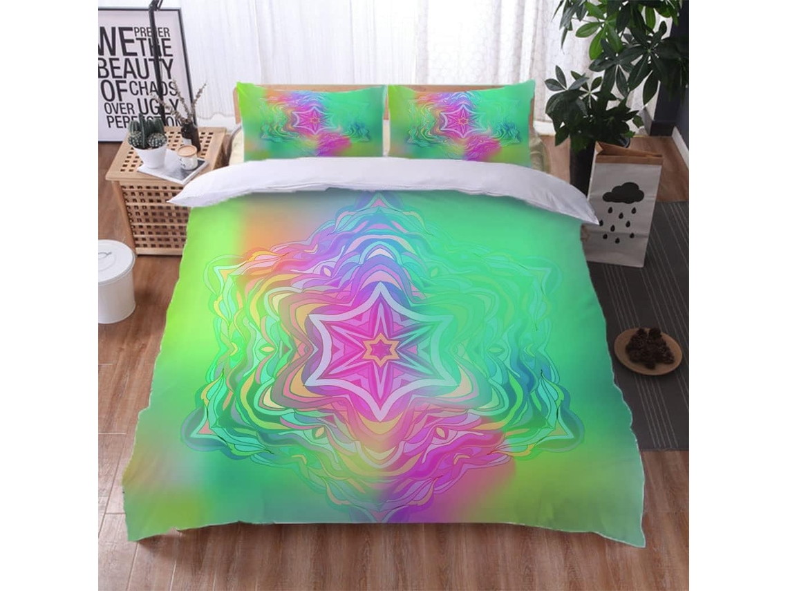 Juego Ropa Cama Funda Nórdica Microfibra Juego Estampado Almohada Niños 200x200cm 200 X Cm 65