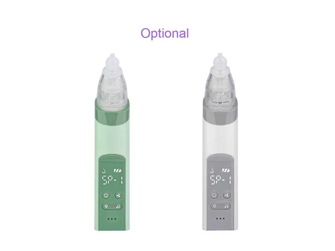 Aspirador Nasal Elétrico Para Bebê Com 3 Pontas De Silicone, Forças De Sucção, Lanterna E Música