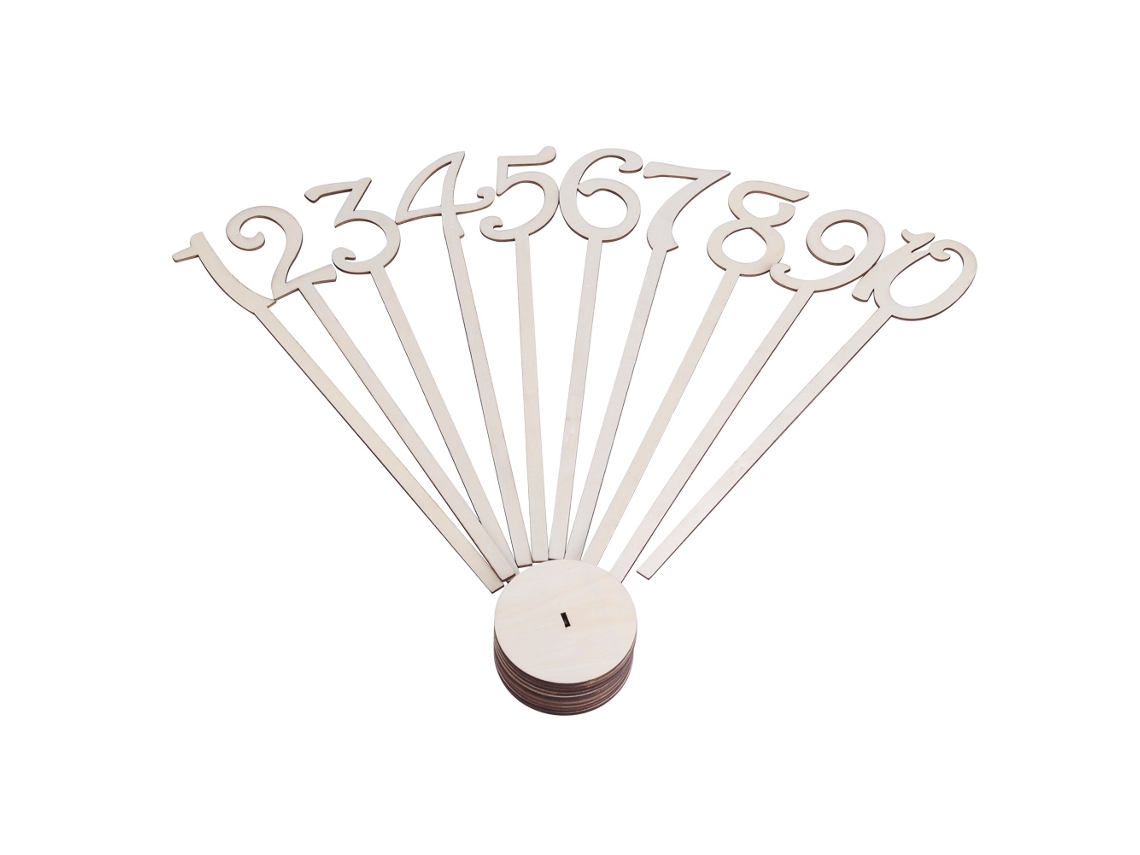 MEOIRUERY Números para Mesa 35cm de Madera con Base para Boda Cumpleaños Fiesta Set 1-10
