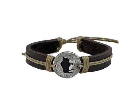 Pulsera ANJU Toro (Cuero - Negro - Ajustable)
