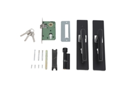 Juego De Manillas Para Puertas Con Cerradura En Aleación De Aluminio Negro Mate Para Dormitorio, Baño Y Oficina.