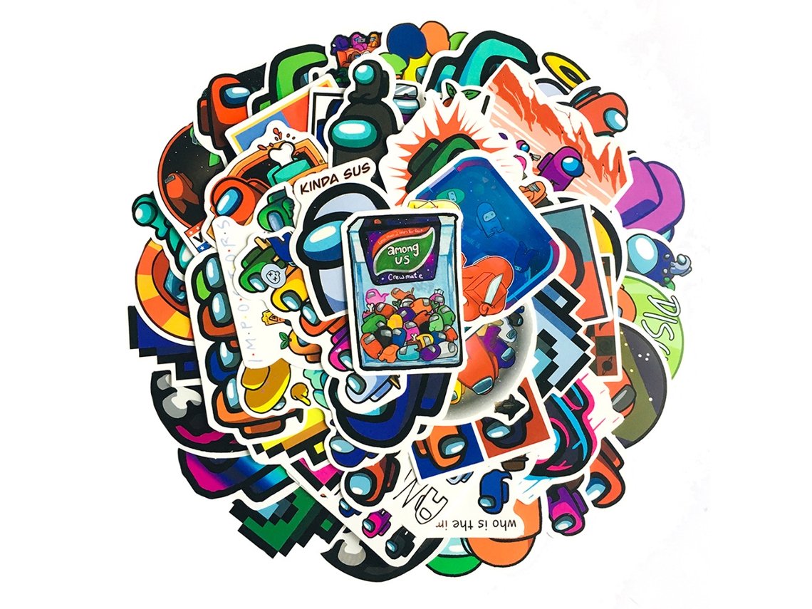 50 Pegatinas Impermeables Con Dibujos Animados Para Maletas Y Portátiles - Regalo Para Niños
