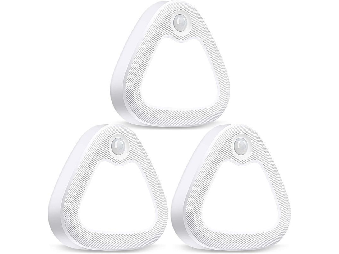 Lámpara De Interior Con Sensor De Movimiento, Luz Led Para Armarios De 60 Lúmenes A Pilas, Iluminación Bajo Armarios (paquete De 3)