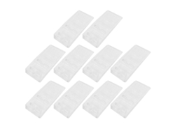 10 Taponeras Puerta Cuadrada Transparente Apilable Diseño Hueco Seguridad Hogar