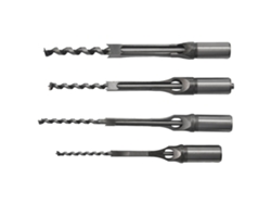 Set De 4 Brocas Para Agujeros Cuadrados De Acero De Alta Velocidad Para Carpintería Con Tamaños 1/4 5/16 3/8 1/2 Pulgadas Plata