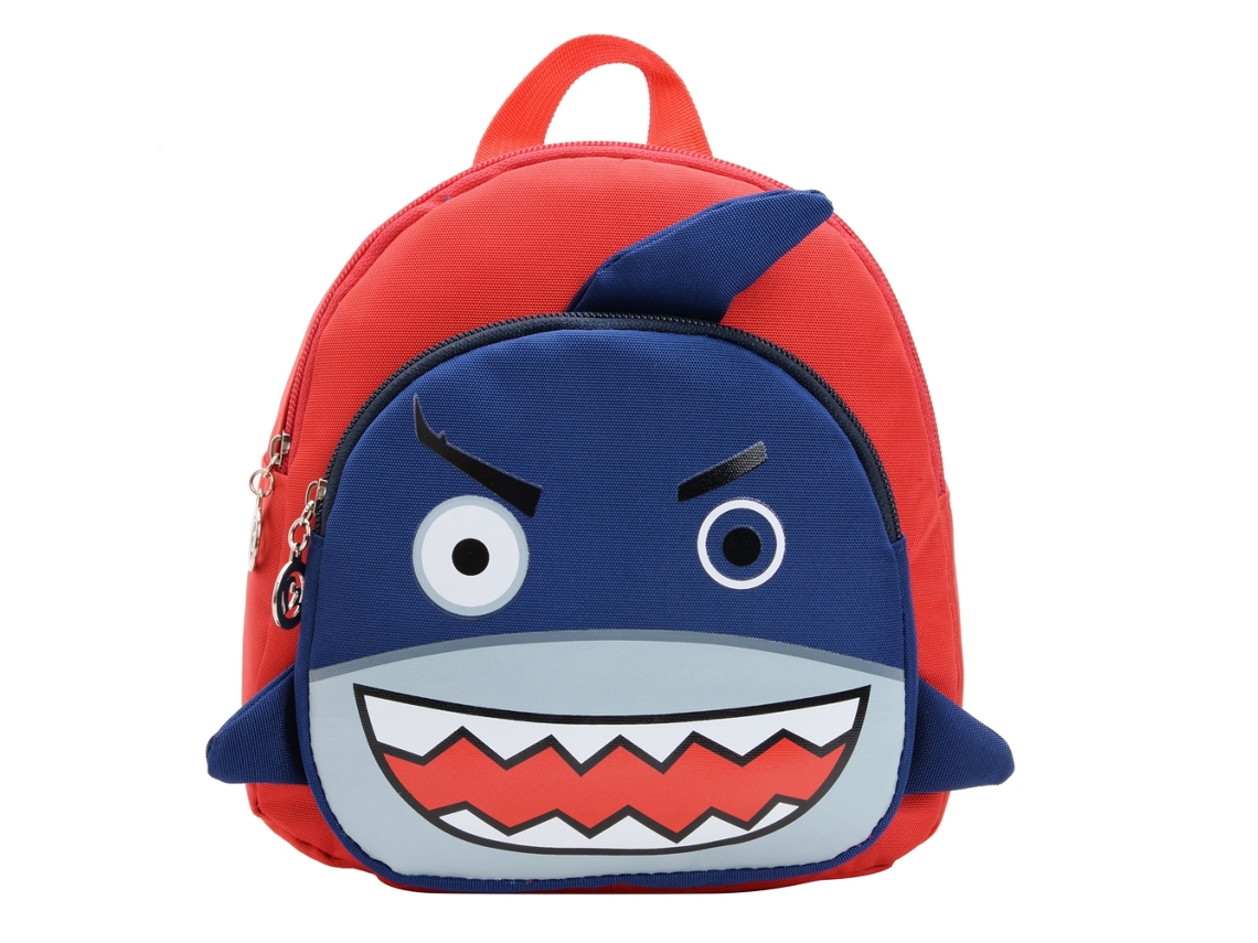 Mochila Infantil Con Bonito Diseño De Animales, Ajustable, Color Rojo, Ideal Para El Colegio Y Actividades Al Aire Libre.