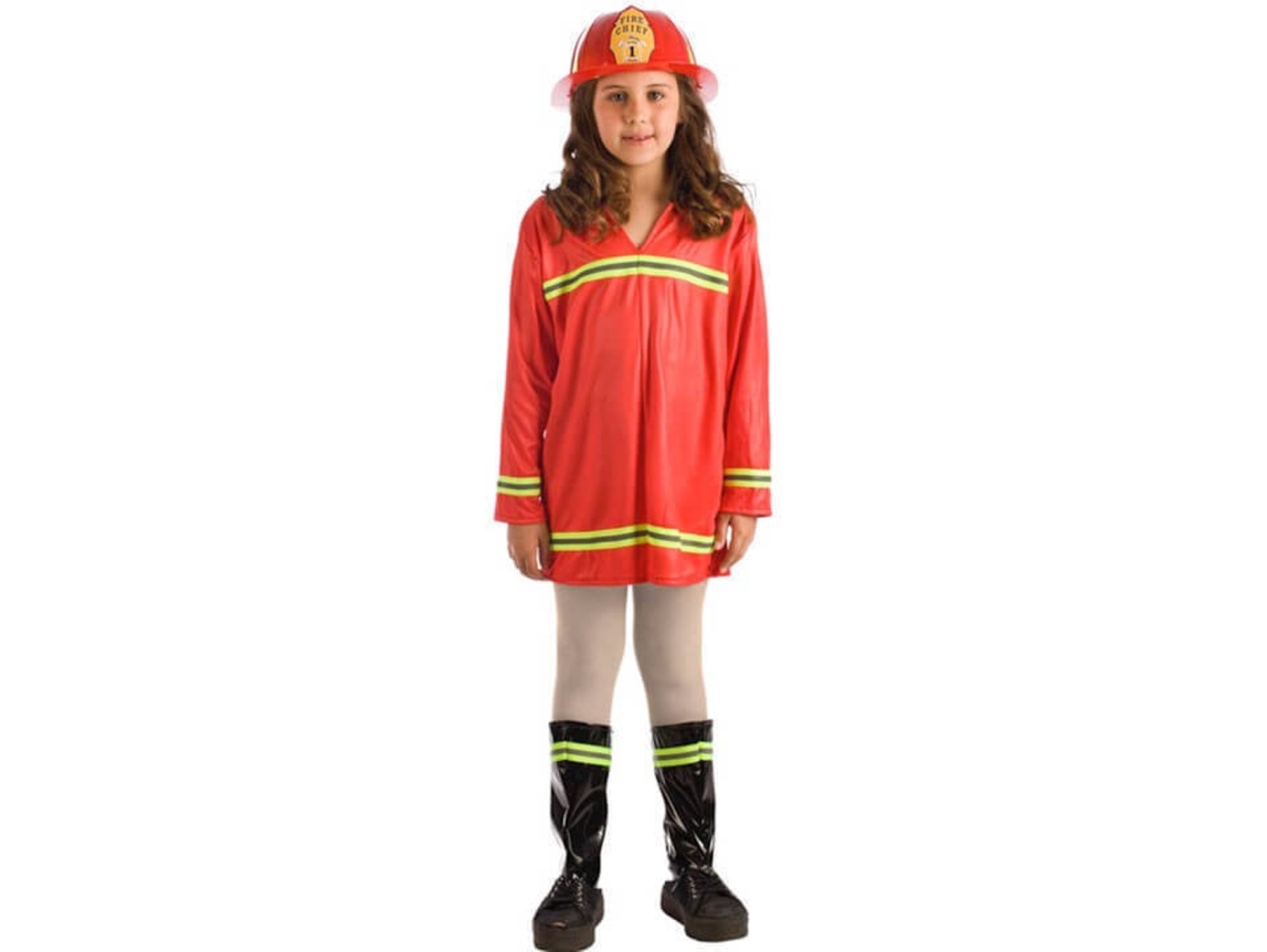 Disfraz de Niña DISFRAZZES Bombera Rojo (Talla: 3 a 5 años)