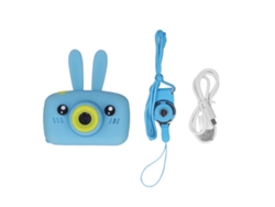 Dan26-cámara Juguete Para Niños 2 En 1 1200w Hd Grabadora De Fotos Y Videos Con Juegos Presente Azul